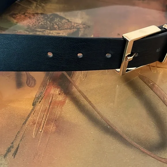 Juicy Couture Signature Logo Belt, Size S/M, Black/Gold - Picture 3 of 6